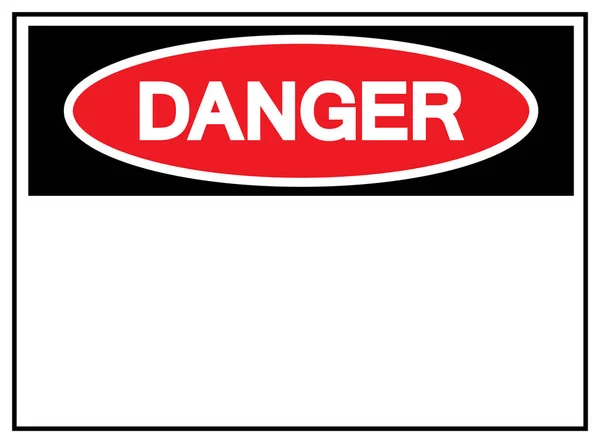 Plantilla de etiqueta de peligro Signo de símbolo de etiqueta, Ilustración de vectores, Aislar sobre fondo blanco. EPS10 — Vector de stock