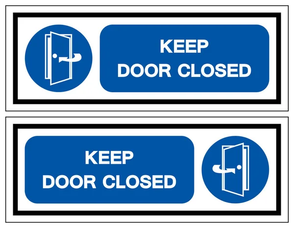 Tür geschlossen halten Symbol Zeichen, Vektorabbildung, isolieren auf weißem Hintergrund Etikett .eps10 — Stockvektor