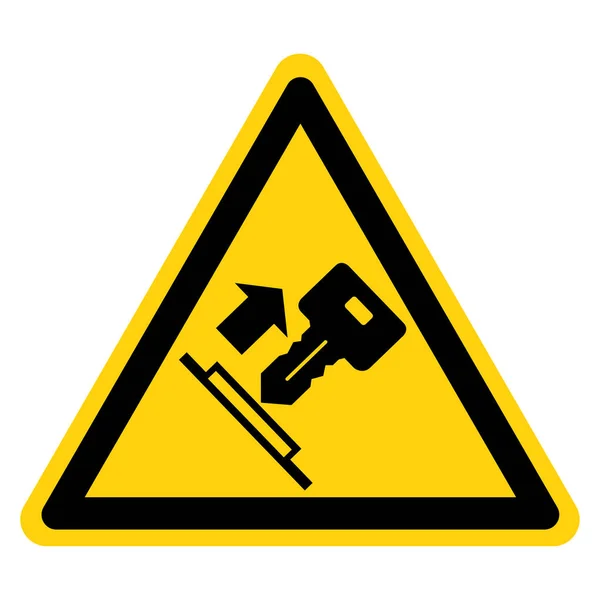 Varování Vytáhnout symbol klíče, Vektorové ilustrace, Izolovat na bílém pozadí štítek. Eps10 — Stockový vektor