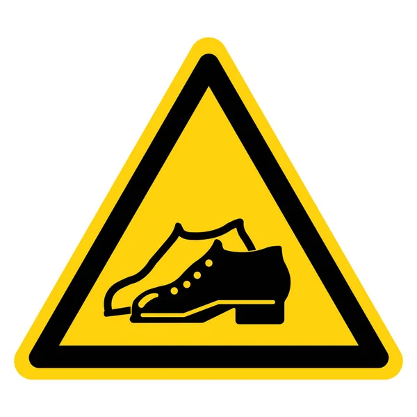 Warning Enclosed Shoes Are Required In The Manufacturing Area Symbol Sign ,Vector Illustration, Isolate On White Background Label .EPS10 — Stock Vector