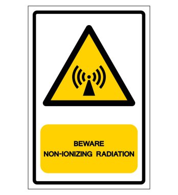 Beware Non-Ionizing Radiation Symbol, Vector Illustration, Isolate On White Background Label. EPS10 clipart