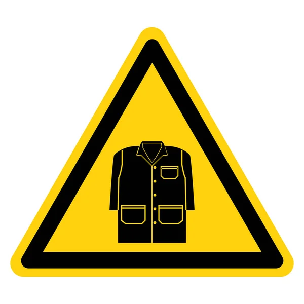 Varování nosit symbol oděvu, vektorové ilustrace, izolovat na bílém štítku pozadí.Eps10 — Stockový vektor