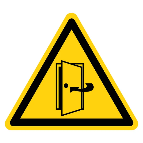 Avvertimento tenga il segno chiuso del simbolo della porta, illustrazione vettoriale, isolare sull'etichetta bianca dello sfondo .EPS10 — Vettoriale Stock