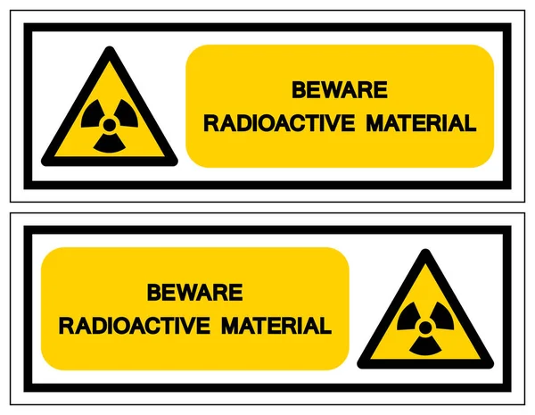 Signe de symbole de danger de rayonnement, illustration vectorielle, isolé sur l'étiquette de fond blanche. PSE10 — Image vectorielle