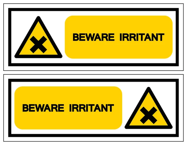 Se upp Irritant symbol tecken, vektor Illustration, isolera på vit bakgrund etikett. Läpp10 — Stock vektor