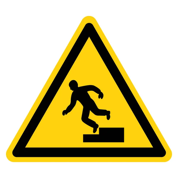 Предупреждение Следите за своим шагом: Знак, вектор, изоляция на белом фоне. — стоковый вектор