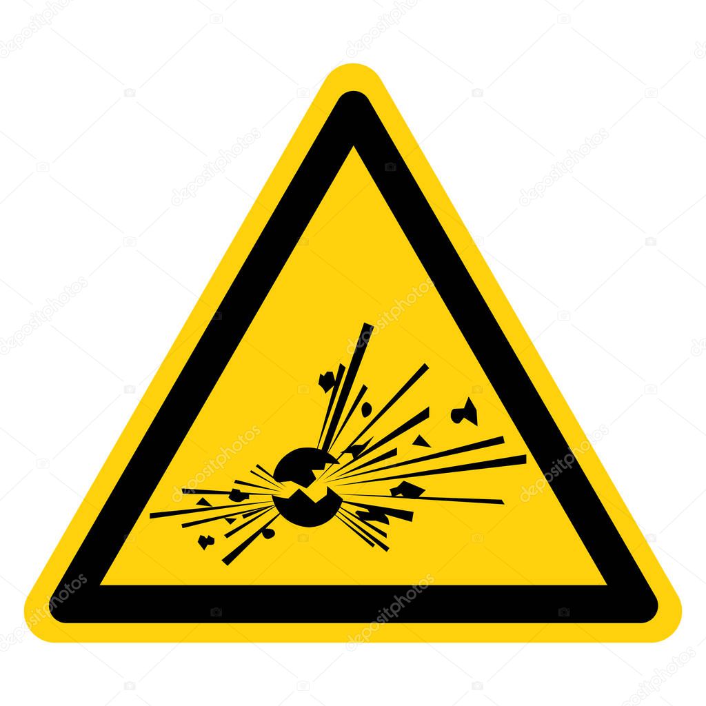 Warning Explosive Symbol Sign, Vector Illustration, Isolate On White Background Label. EPS10  