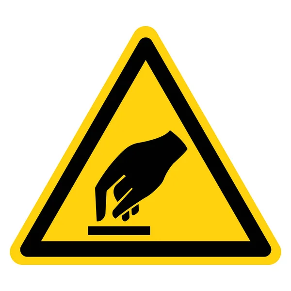 Avvertimento Non toccare il segno del simbolo, Illustrazione vettoriale, Isolare su etichetta di sfondo bianco .EPS10 — Vettoriale Stock