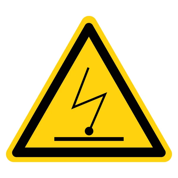 Segno di simbolo di carica elettrostatica, illustrazione vettoriale, isolato su etichetta di sfondo bianco. EPS10 — Vettoriale Stock
