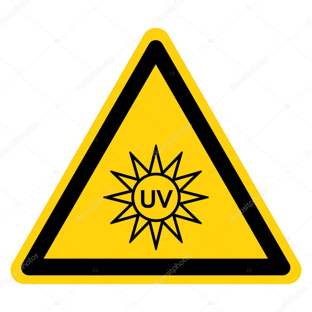 UV Light Symbol Sign, Vector Illustration, Isolate On White Background Label. EPS10 