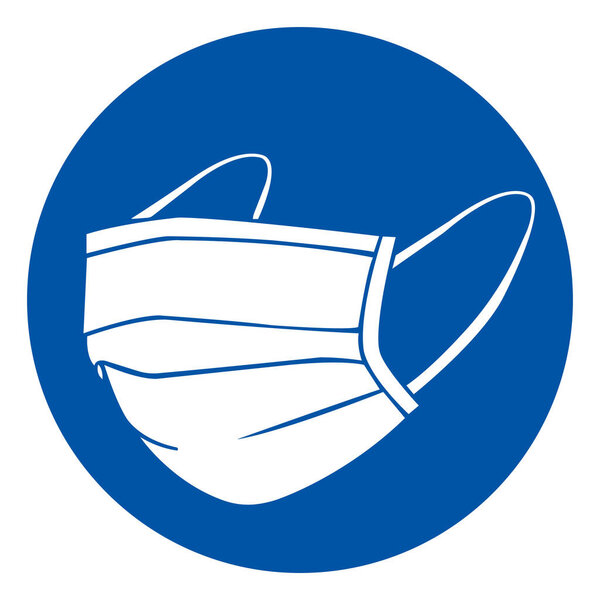 Wear Face Mask Should Be Worn Symbol Sign, Vector Illustration, Isolate On White Background Label. EPS10