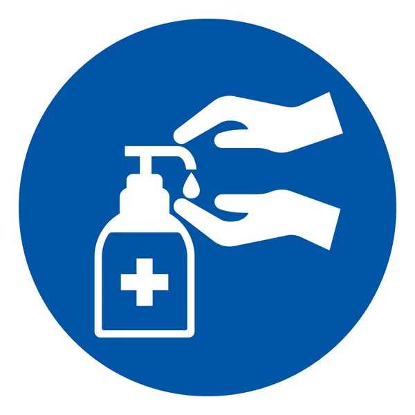 Använd Hand Sanitiser Symbol Sign Vector Illustration Isolera Vit Bakgrund — Stock vektor