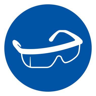 Göz Koruma Sembolü İşareti, Vektör İllüzyonu, Beyaz Arkaplan Etiketinde İzole Edilmiş. EPS10 