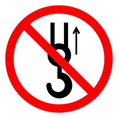 Lift Point Sembol İşareti Yok, Vektör İllüzyonu, Beyaz Arkaplanda İzole EPS10. 