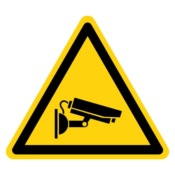 Signe Symbole Caméra Sécurité Cctv Illustration Vectorielle Isolement Sur Étiquette — Image vectorielle