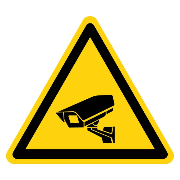 Signe Symbole Caméra Sécurité Cctv Illustration Vectorielle Isolement Sur Étiquette — Image vectorielle