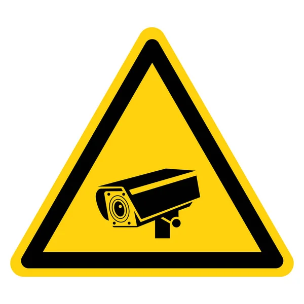 Cctv安全摄像头符号签名 矢量图解 白色背景隔离标记 Eps10 — 图库矢量图片