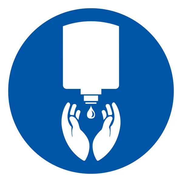 Verwenden Sie Hand Sanitiser Symbol Sign Vektor Illustration Isolieren Auf — Stockvektor