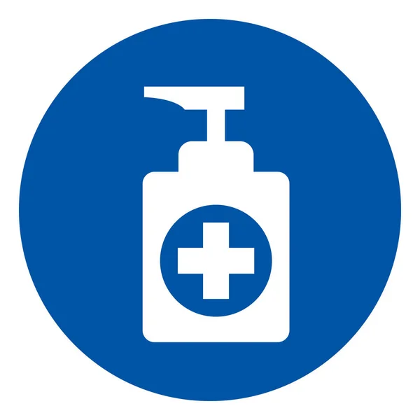 Sanitizer Symbol Sign Vektor Illustration Isolieren Auf Weißem Hintergrund Etikett — Stockvektor