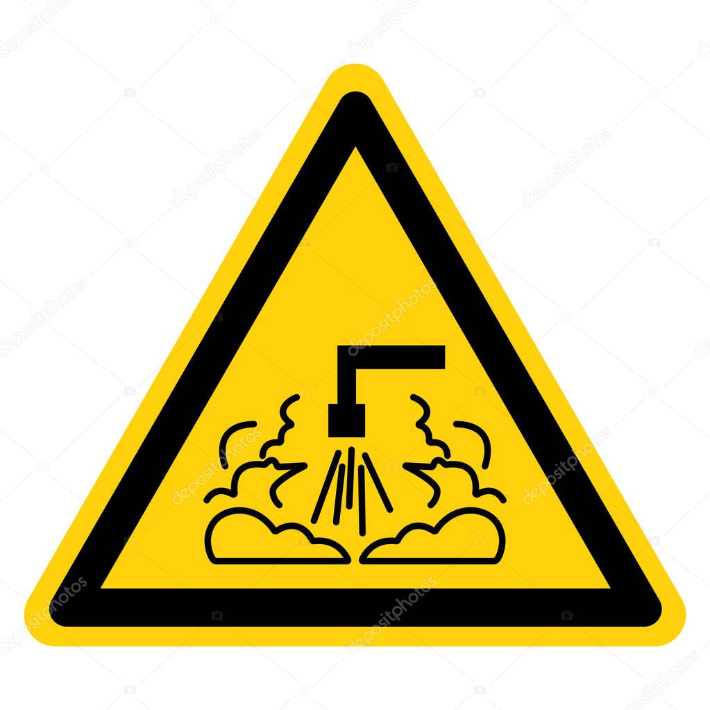 Warning Hot Stream Symbol Sign, Vector Illustration, Isolate On White Background Label .EPS10 