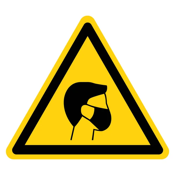 Use Signo Símbolo Máscara Facial Ilustración Vectorial Aislar Etiqueta Fondo — Vector de stock