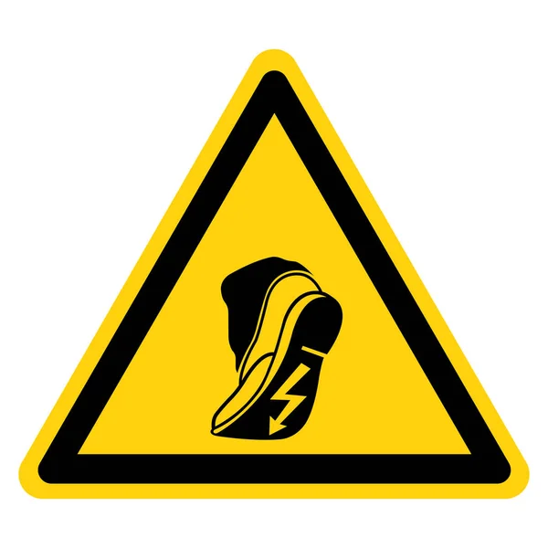 Avertissement Utilisez Signe Symbole Chaussures Antistatiques Illustration Vectorielle Isolez Vous — Image vectorielle