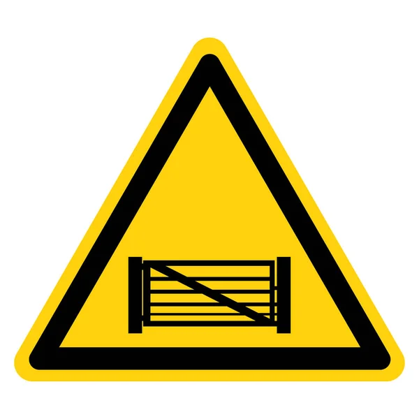 Warning Keep Gate Closed Symbol Sign Vector Illustration Isolate White — Stock Vector