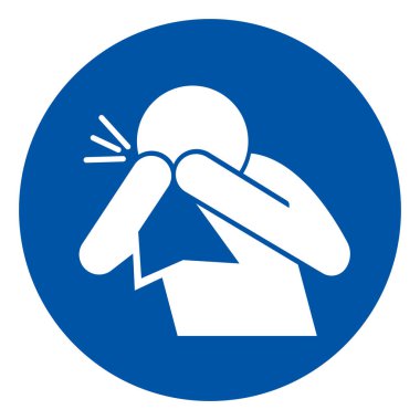 Öksürük ve hapşırma sembolünü, vektör illüstrasyonunu, Beyaz Arkaplan Etiketinde izole edilmiş halinizi örtün. EPS10 