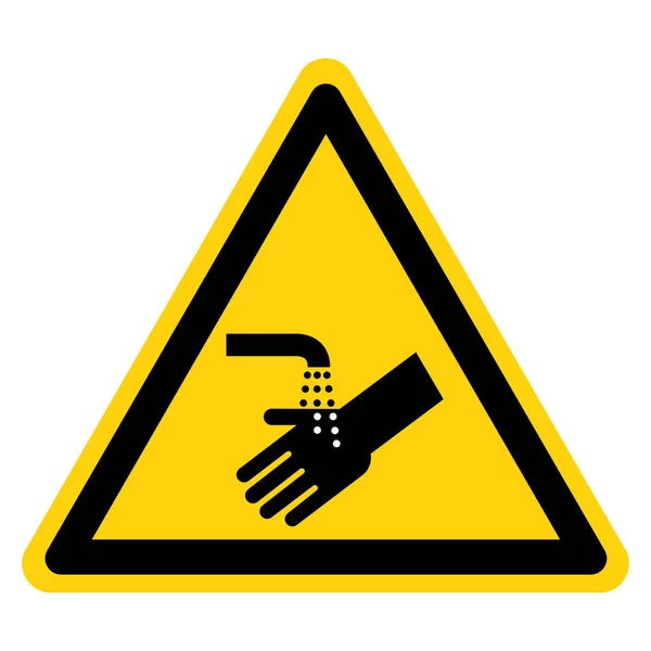 Tvätta Din Hand Symbol Sign Vektor Illustration Isolerad Vit Bakgrund — Stock vektor