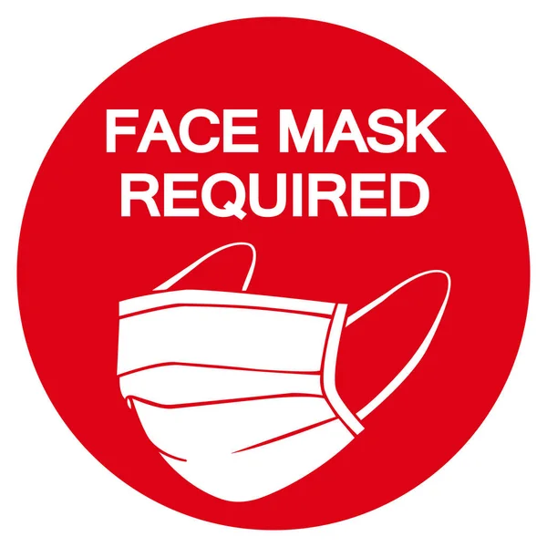 Face Mask Required Symbol Sign Vector Illustration Isolate White Background — 스톡 벡터