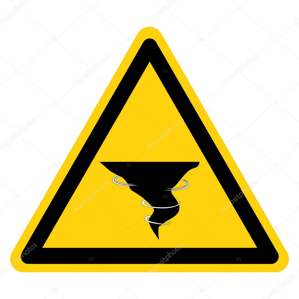 Warning Tornado Shelter Symbol Sign, Vector Illustration, Isolate On White Background Label .EPS10 