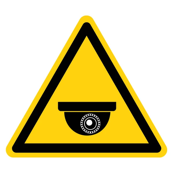 Signe Symbole Caméra Sécurité Cctv Illustration Vectorielle Isolement Sur Étiquette — Image vectorielle