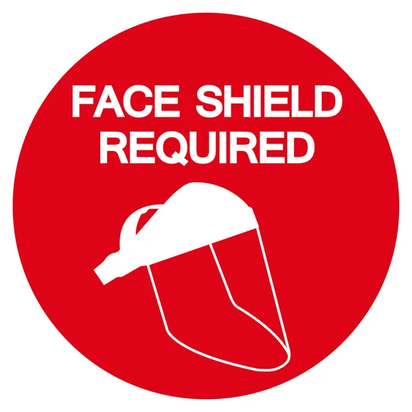 Face Shield Required Symbol Sign Ilustração Vetorial Isolado Etiqueta Fundo —  Vetores de Stock