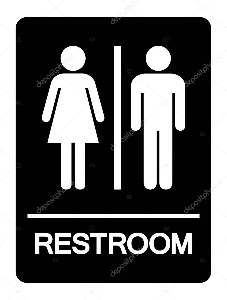 Restroom Symbol Sign, Vector Illustration, Isolate On White Background Label. EPS10 