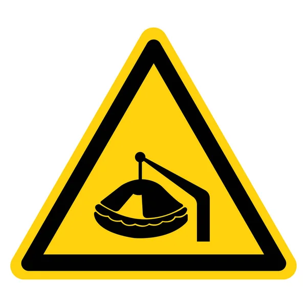 Signal Symbole Radeau Vie Avertissement Illustration Vectorielle Isolement Sur Étiquette — Image vectorielle