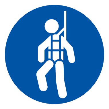 Güvenlik Koşumu Sembolü İşareti, Vektör İllüzyonu, Beyaz Arkaplan Etiketinde İzole Edin. EPS10 