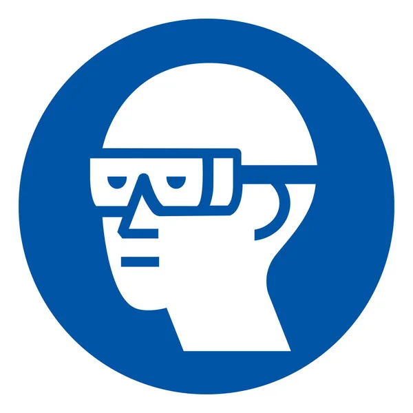 Use Sinal Químico Símbolo Dos Óculos Ilustração Vetor Isolar Etiqueta — Vetor de Stock