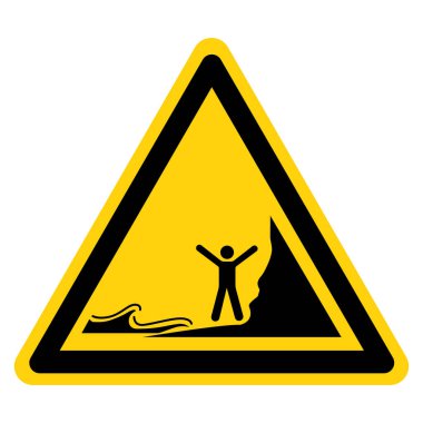 Uyarı: Gelen Gelgitler Sembol İşareti, Vektör İllüstrasyonu, Beyaz Arkaplan Etiketinde İzole Olma. EPS10 