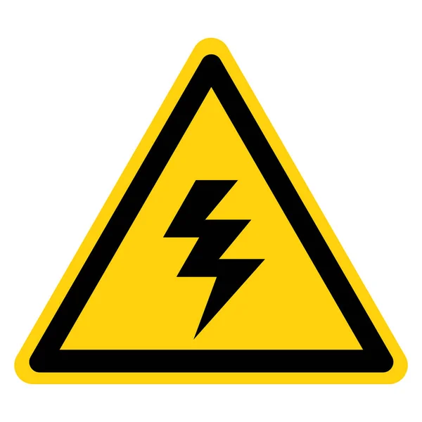 Ostrzeżenie High Voltage Symbol Znak Ilustracja Wektora Izolacja Białym Tle — Wektor stockowy