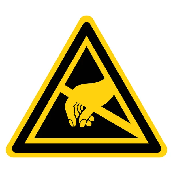 Предупреждение Electrostatic Sensitive Device Esd Символический Знак Векторная Иллюстрация Изолированный — стоковый вектор