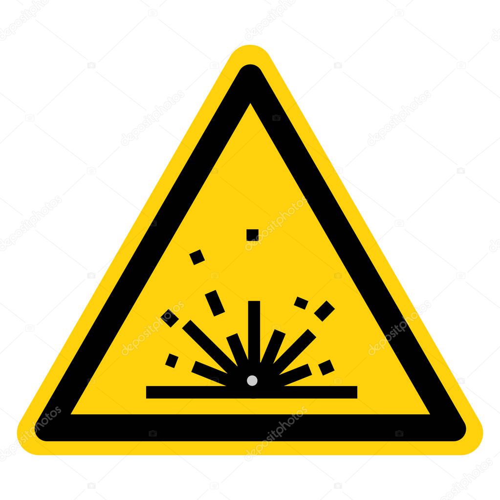 Warning Sparks Symbol Sign, Vector Illustration, Isolate On White Background Label. EPS10 