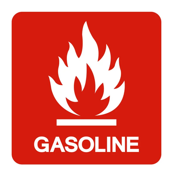 ガソリンシンボルサイン ベクトルイラスト 白の背景に隔離 ラベルEps10 — ストックベクタ