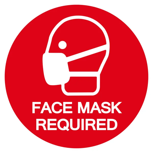 Face Mask Required Symbol Sign Vector Illustration Isolated White Background — 스톡 벡터