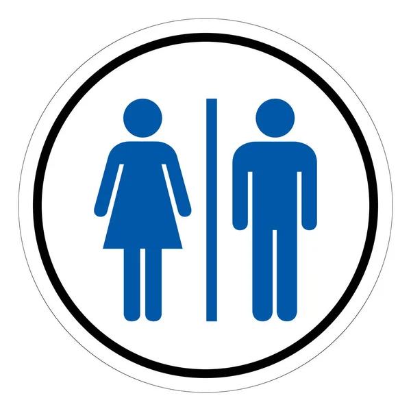 Tuvalet Sembol Şareti Vektör Llüzyonu Beyaz Arkaplan Etiketinde Zole Edilme — Stok Vektör