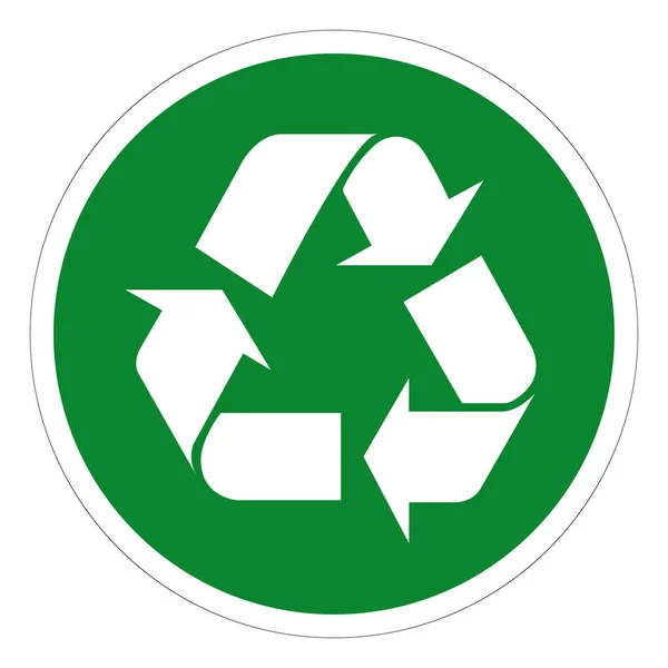 Sinal Símbolo Reciclagem Ilustração Vetorial Isolado Etiqueta Fundo Branco Eps10 — Vetor de Stock