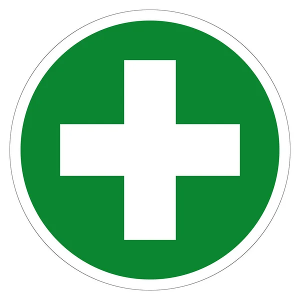 Symbol Pierwszej Pomocy Ilustracja Wektora Izolowane Białym Tle Etykiety Eps10 — Wektor stockowy