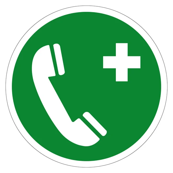 Signe Symbole Téléphone Urgence Illustration Vectorielle Isolé Sur Étiquette Fond — Image vectorielle
