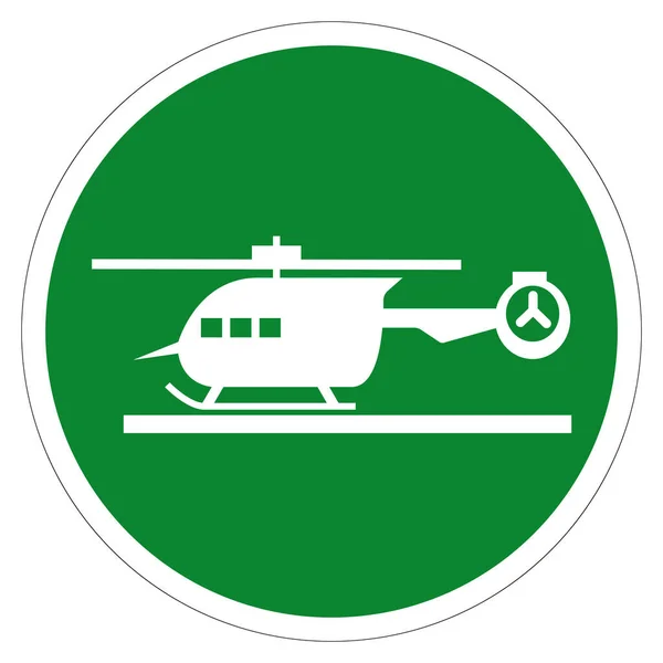 Helikopter Pad Symbol Skylt Vektor Illustration Isolera Vit Bakgrund Etikett — Stock vektor