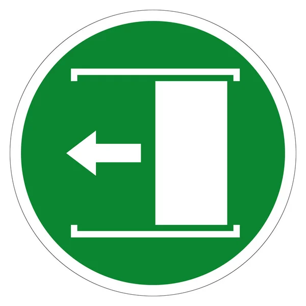 Door Slides Left Open Symbol Sign Vector Illustration Isolate White — Stock Vector