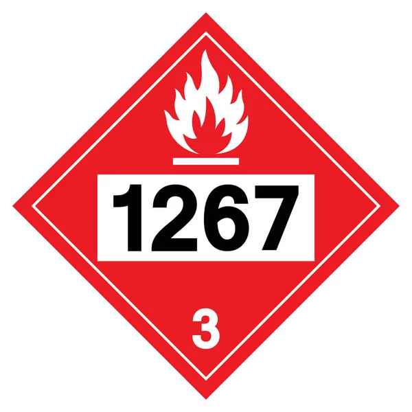 Klasa Ropa Naftowa Un1267 Symbol Znak Ilustracja Wektora Izolacja Białym — Wektor stockowy